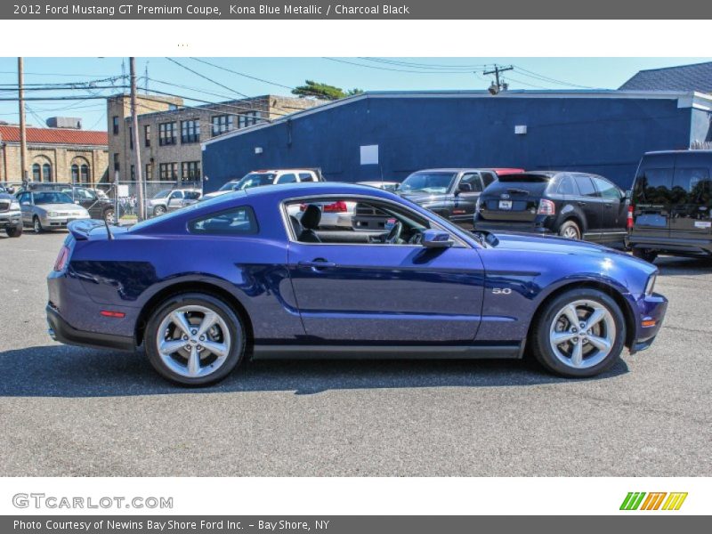 Kona Blue Metallic / Charcoal Black 2012 Ford Mustang GT Premium Coupe