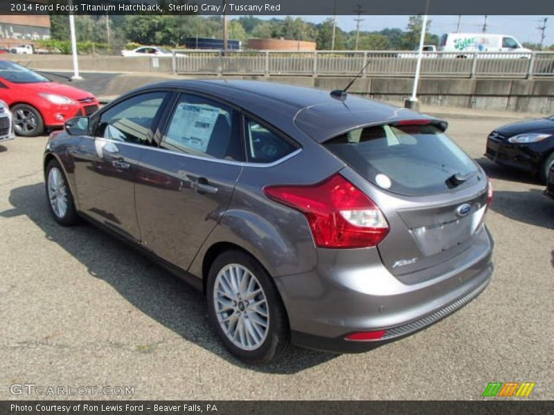 Sterling Gray / Tuscany Red 2014 Ford Focus Titanium Hatchback