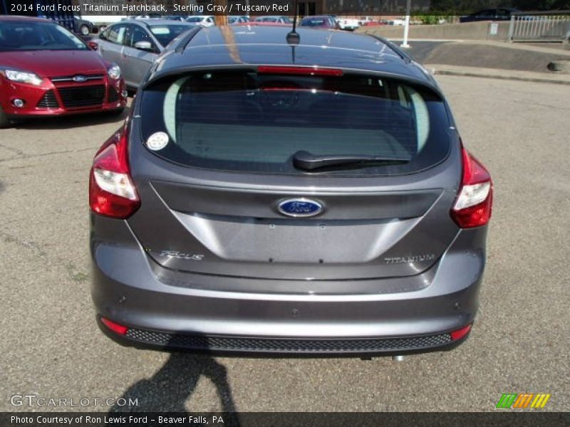 Sterling Gray / Tuscany Red 2014 Ford Focus Titanium Hatchback