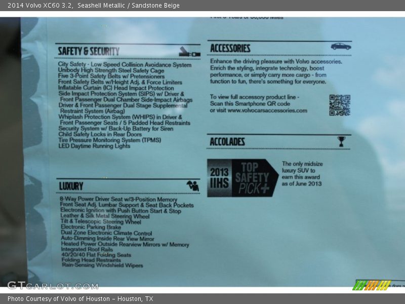 Seashell Metallic / Sandstone Beige 2014 Volvo XC60 3.2