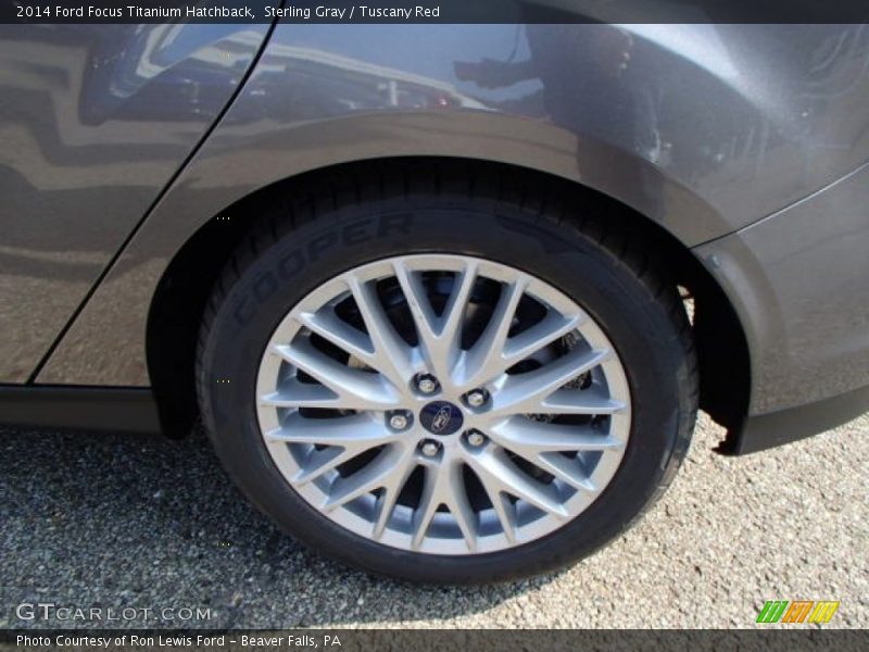 Sterling Gray / Tuscany Red 2014 Ford Focus Titanium Hatchback