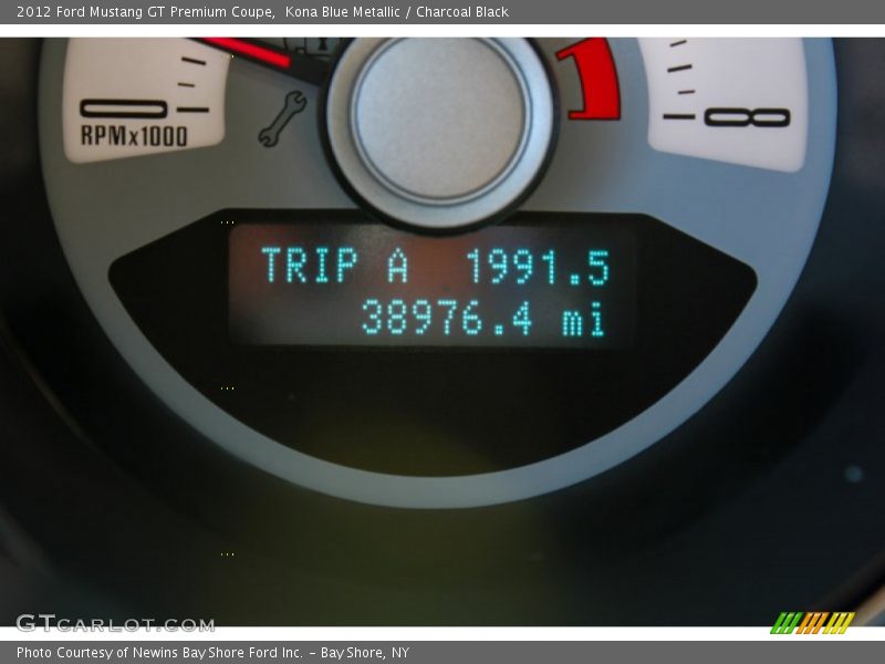 Kona Blue Metallic / Charcoal Black 2012 Ford Mustang GT Premium Coupe