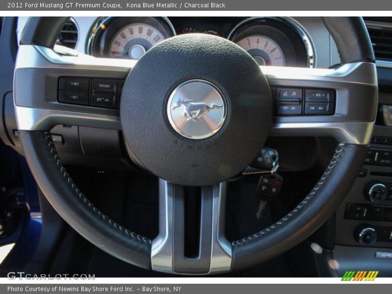 Kona Blue Metallic / Charcoal Black 2012 Ford Mustang GT Premium Coupe
