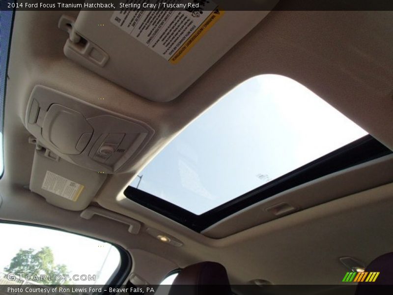 Sterling Gray / Tuscany Red 2014 Ford Focus Titanium Hatchback