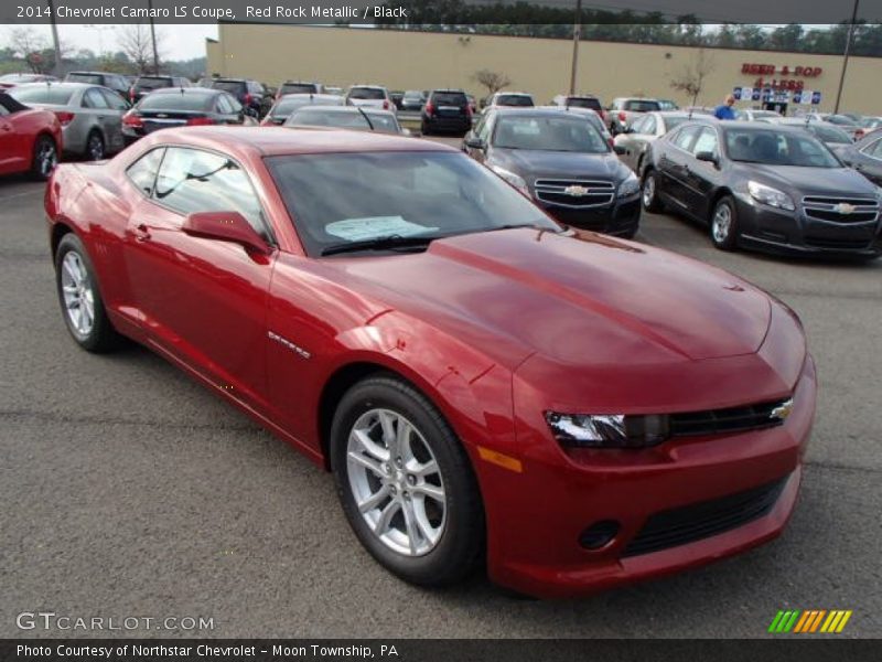 Red Rock Metallic / Black 2014 Chevrolet Camaro LS Coupe