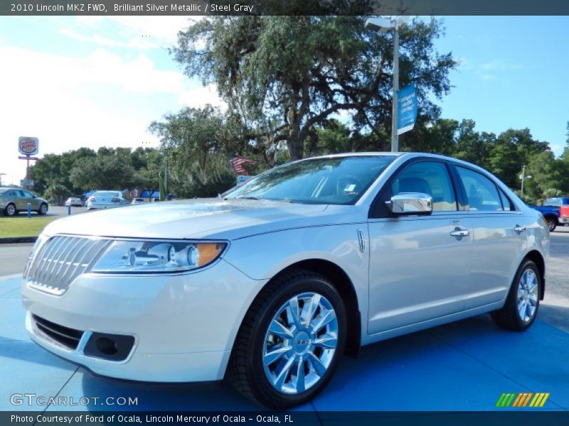 Brilliant Silver Metallic / Steel Gray 2010 Lincoln MKZ FWD