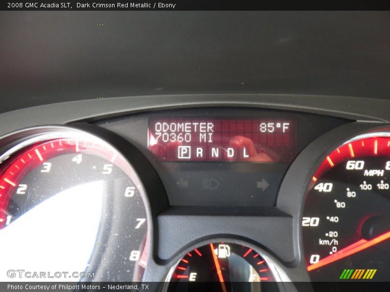 Dark Crimson Red Metallic / Ebony 2008 GMC Acadia SLT