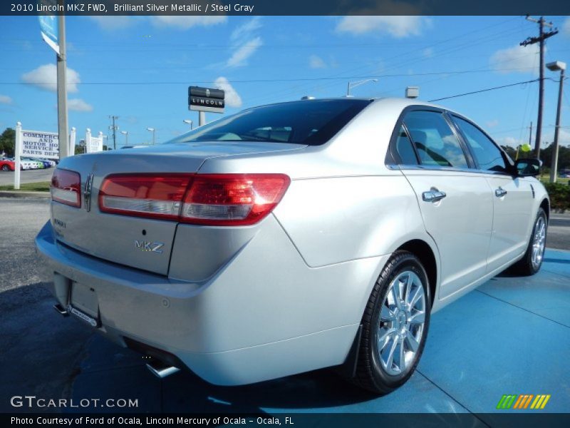 Brilliant Silver Metallic / Steel Gray 2010 Lincoln MKZ FWD