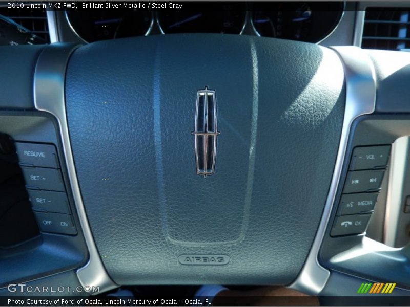 Brilliant Silver Metallic / Steel Gray 2010 Lincoln MKZ FWD