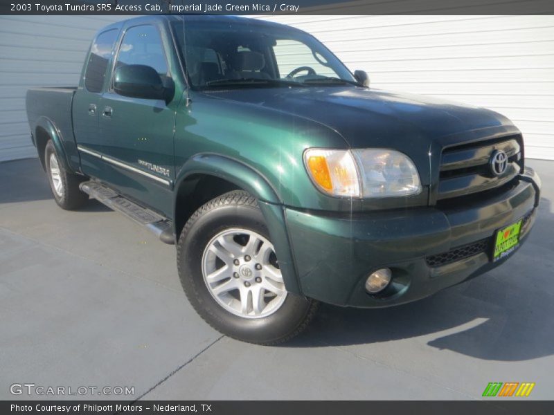 Imperial Jade Green Mica / Gray 2003 Toyota Tundra SR5 Access Cab