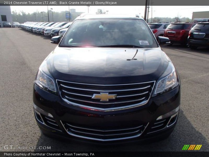 Black Granite Metallic / Ebony/Mojave 2014 Chevrolet Traverse LTZ AWD