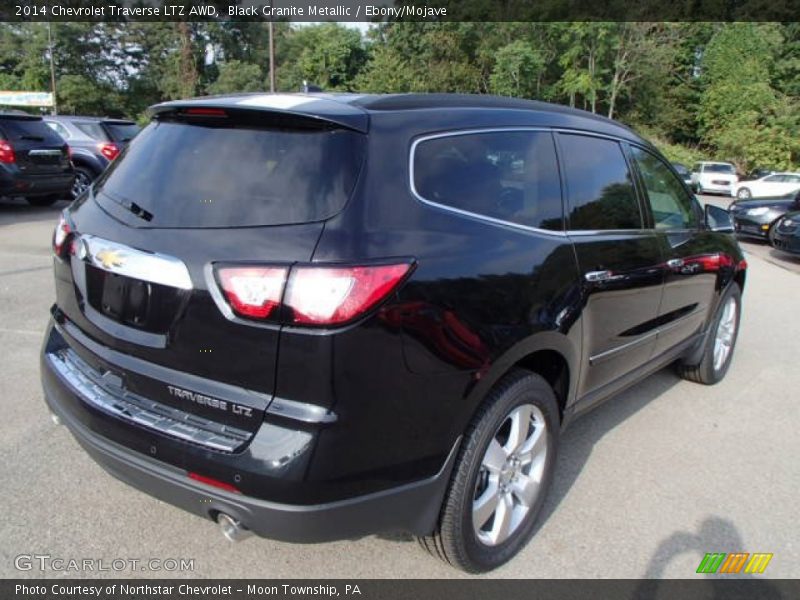 Black Granite Metallic / Ebony/Mojave 2014 Chevrolet Traverse LTZ AWD