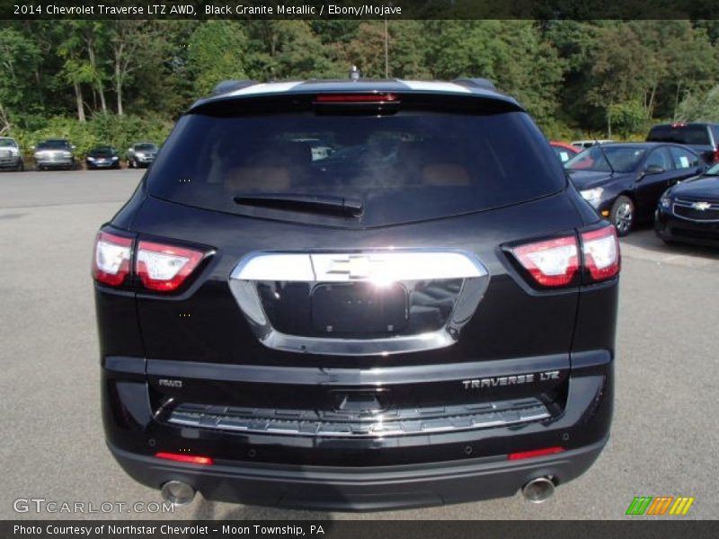 Black Granite Metallic / Ebony/Mojave 2014 Chevrolet Traverse LTZ AWD