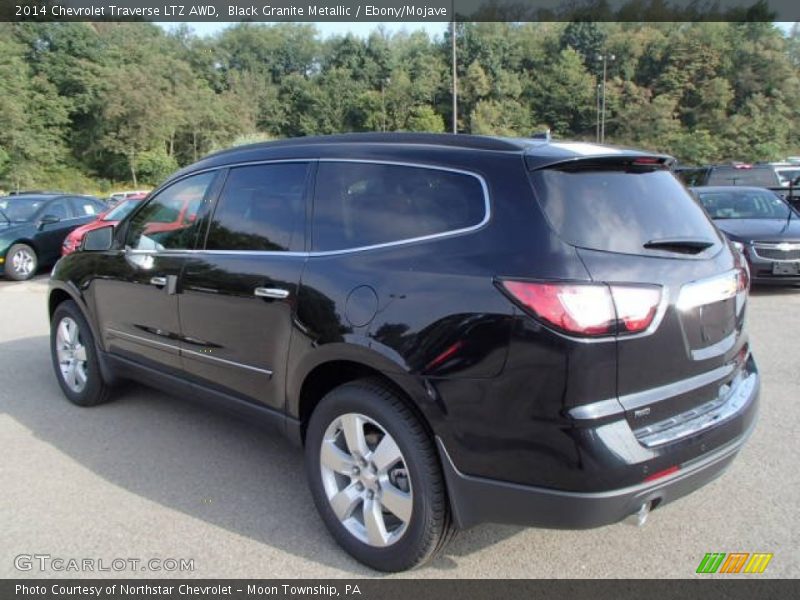 Black Granite Metallic / Ebony/Mojave 2014 Chevrolet Traverse LTZ AWD