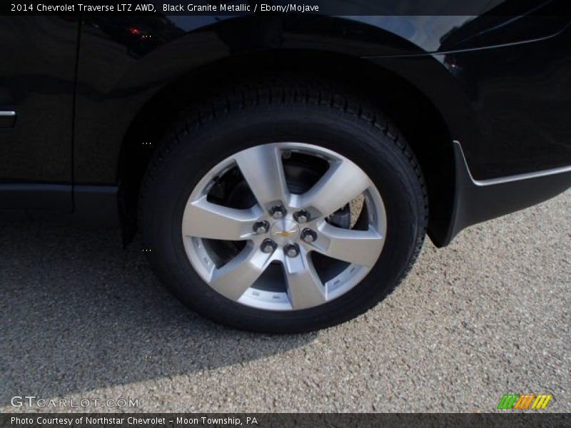 Black Granite Metallic / Ebony/Mojave 2014 Chevrolet Traverse LTZ AWD