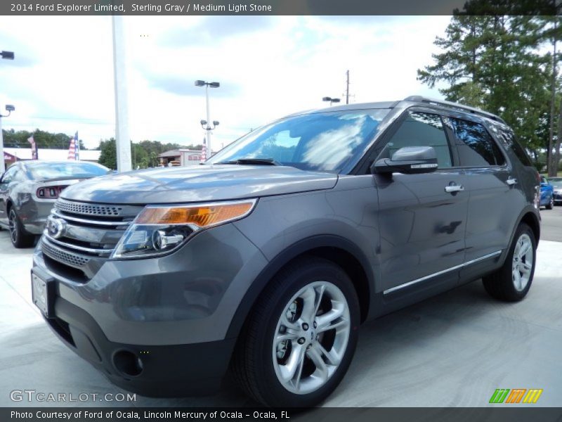 Sterling Gray / Medium Light Stone 2014 Ford Explorer Limited