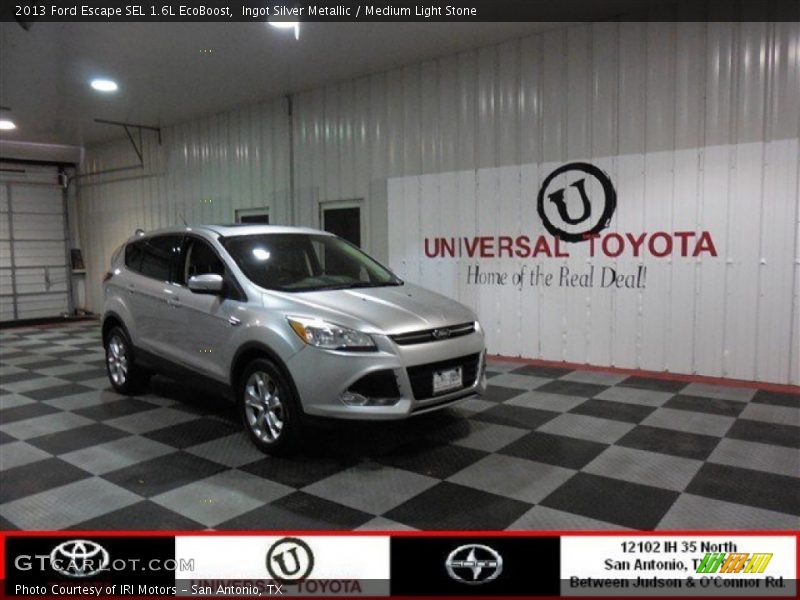 Ingot Silver Metallic / Medium Light Stone 2013 Ford Escape SEL 1.6L EcoBoost