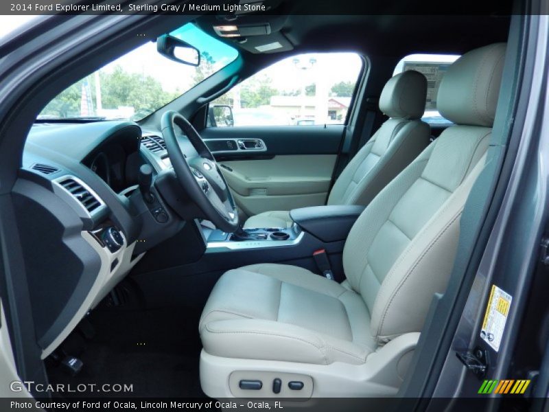 Sterling Gray / Medium Light Stone 2014 Ford Explorer Limited