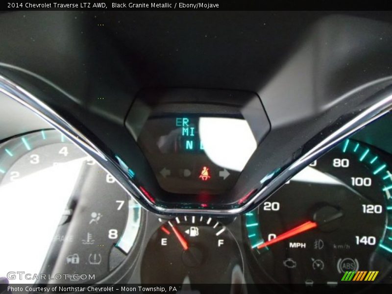 Black Granite Metallic / Ebony/Mojave 2014 Chevrolet Traverse LTZ AWD