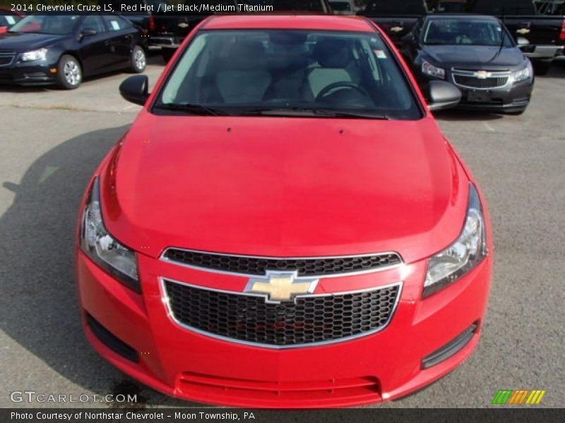 Red Hot / Jet Black/Medium Titanium 2014 Chevrolet Cruze LS