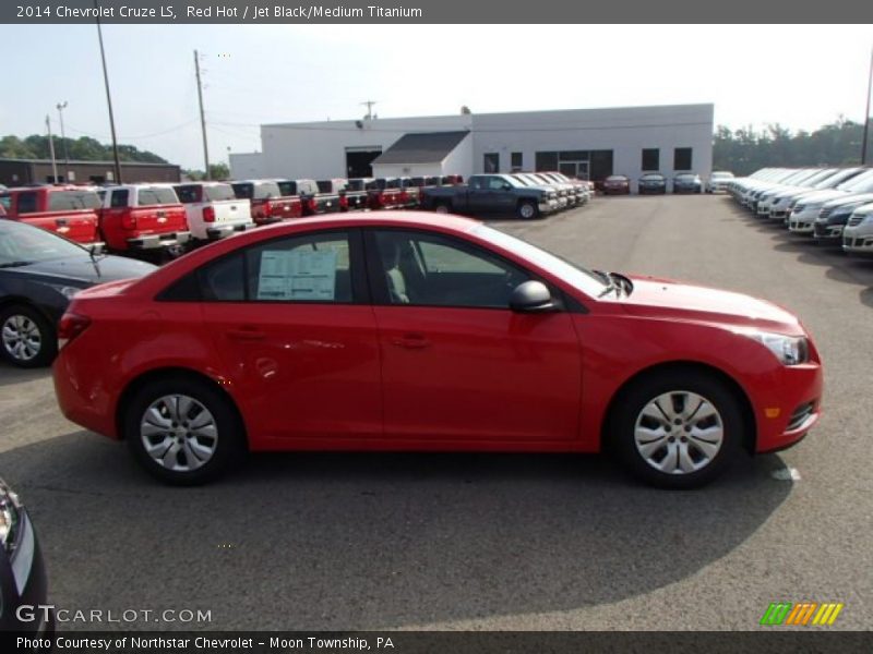 Red Hot / Jet Black/Medium Titanium 2014 Chevrolet Cruze LS