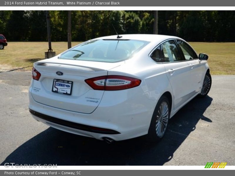 White Platinum / Charcoal Black 2014 Ford Fusion Hybrid Titanium