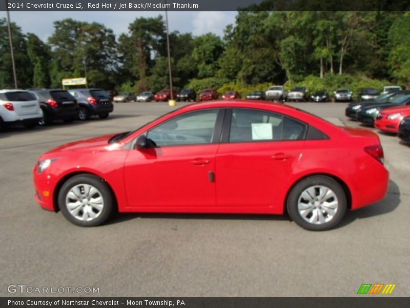 Red Hot / Jet Black/Medium Titanium 2014 Chevrolet Cruze LS