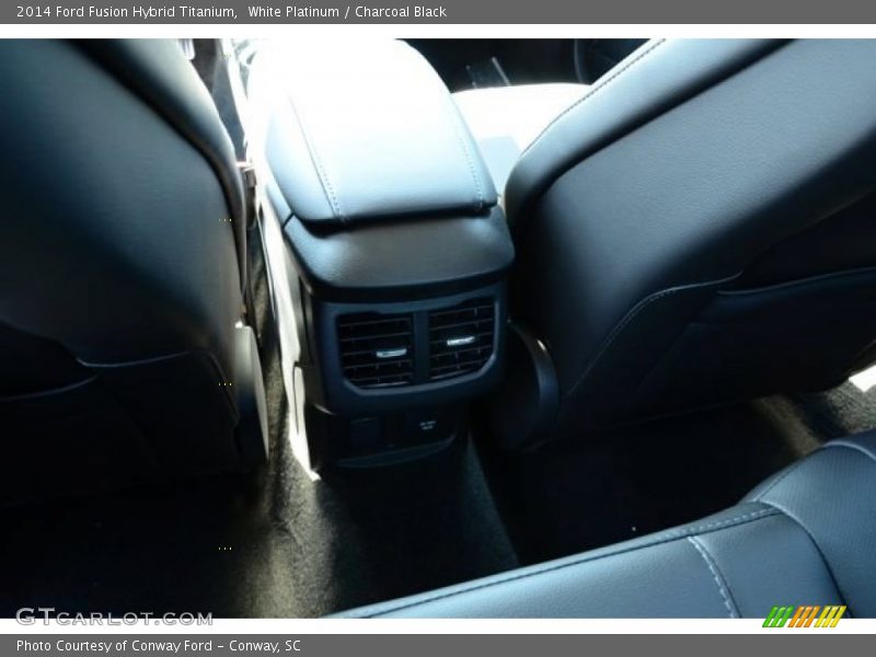 White Platinum / Charcoal Black 2014 Ford Fusion Hybrid Titanium