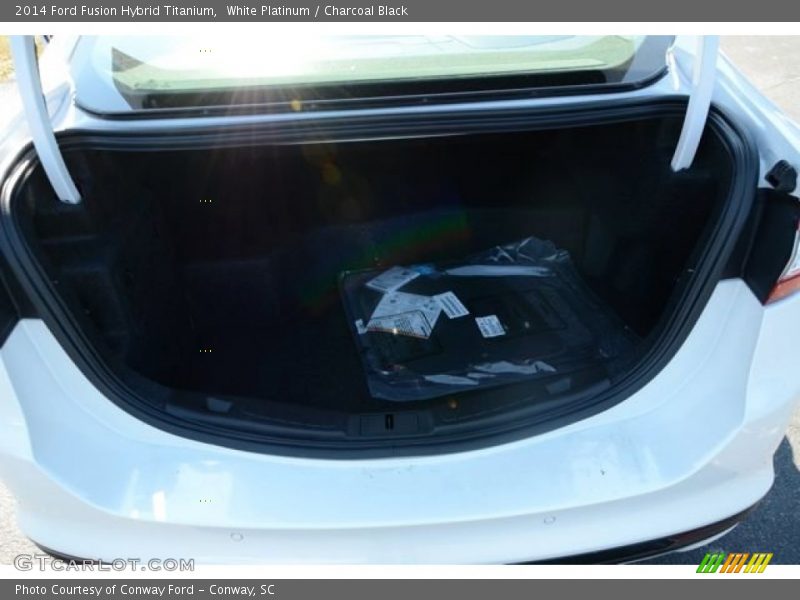White Platinum / Charcoal Black 2014 Ford Fusion Hybrid Titanium