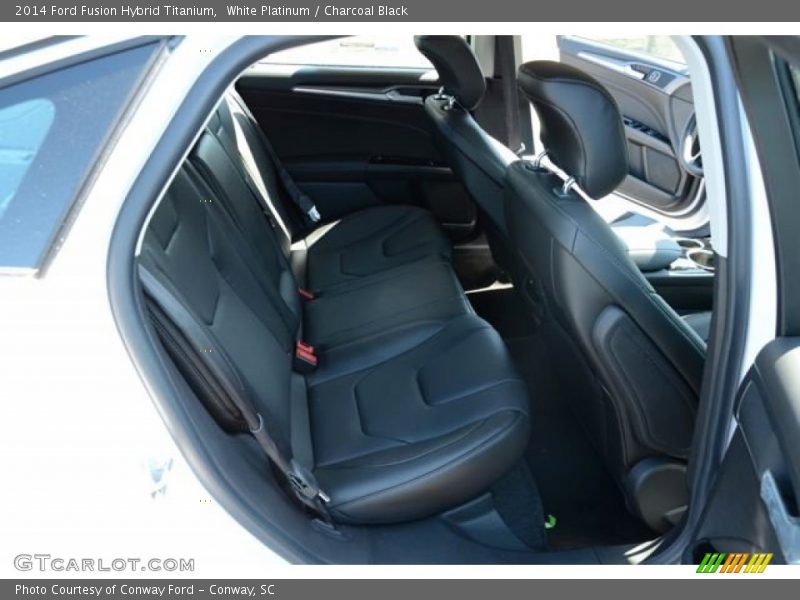 White Platinum / Charcoal Black 2014 Ford Fusion Hybrid Titanium