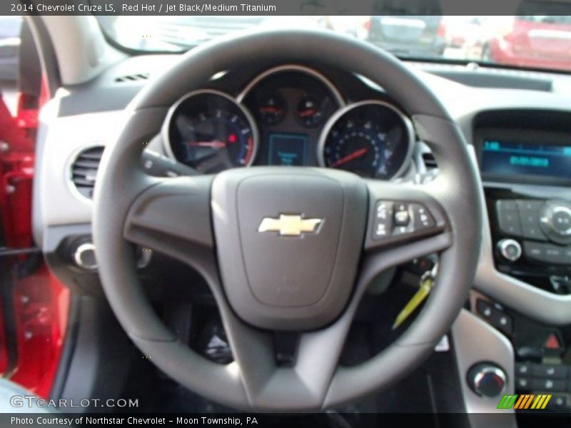 Red Hot / Jet Black/Medium Titanium 2014 Chevrolet Cruze LS