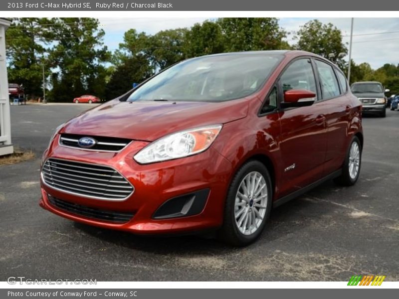 Ruby Red / Charcoal Black 2013 Ford C-Max Hybrid SE
