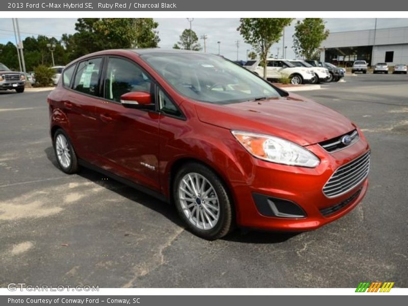 Ruby Red / Charcoal Black 2013 Ford C-Max Hybrid SE