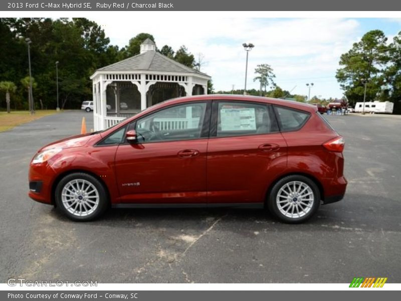 Ruby Red / Charcoal Black 2013 Ford C-Max Hybrid SE