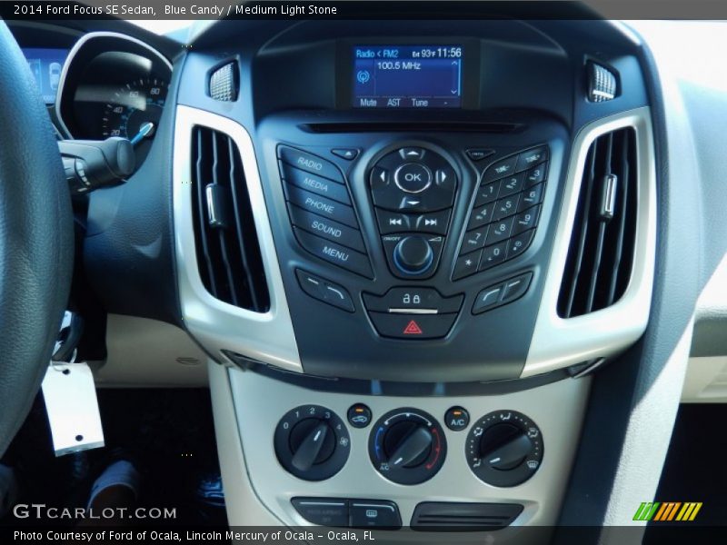 Blue Candy / Medium Light Stone 2014 Ford Focus SE Sedan