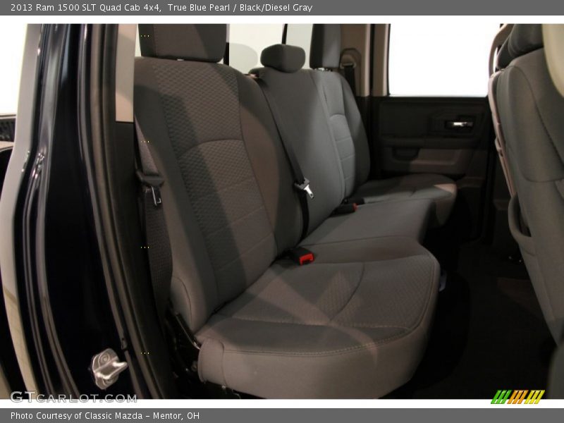 True Blue Pearl / Black/Diesel Gray 2013 Ram 1500 SLT Quad Cab 4x4