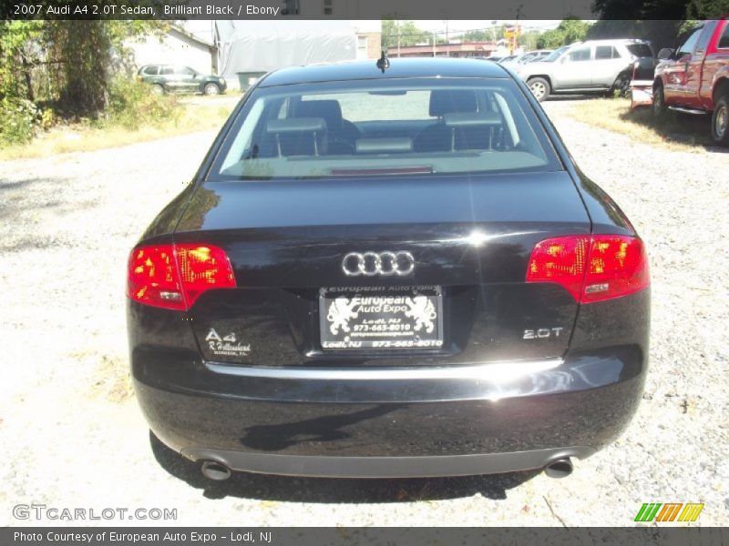 Brilliant Black / Ebony 2007 Audi A4 2.0T Sedan