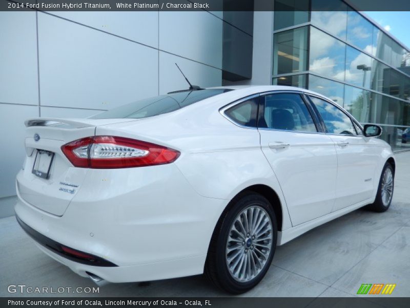 White Platinum / Charcoal Black 2014 Ford Fusion Hybrid Titanium