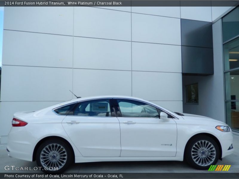  2014 Fusion Hybrid Titanium White Platinum