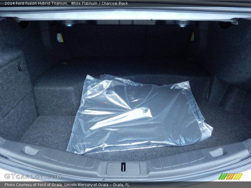 White Platinum / Charcoal Black 2014 Ford Fusion Hybrid Titanium