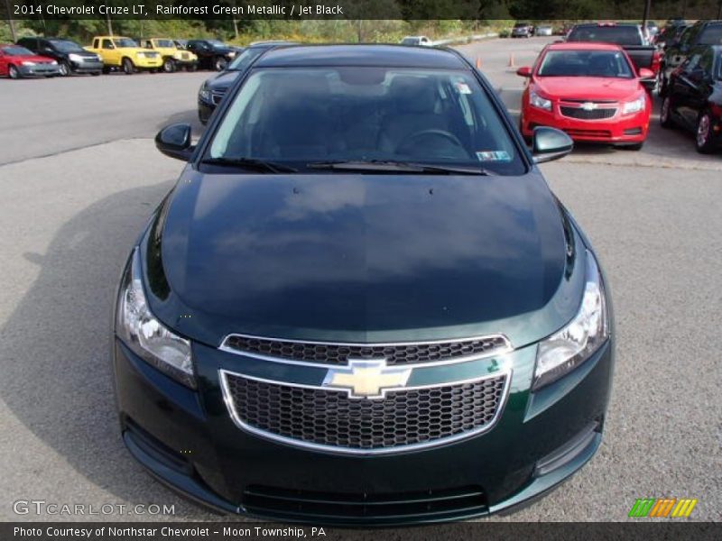 Rainforest Green Metallic / Jet Black 2014 Chevrolet Cruze LT