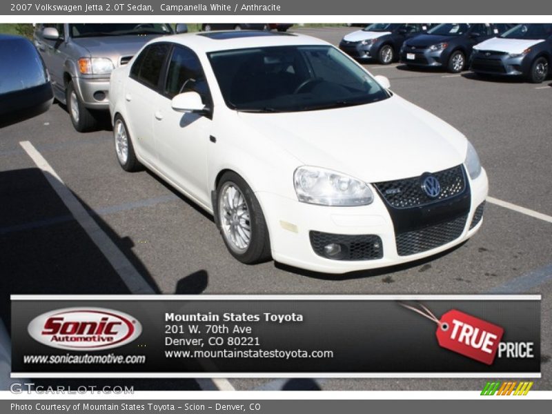 Campanella White / Anthracite 2007 Volkswagen Jetta 2.0T Sedan