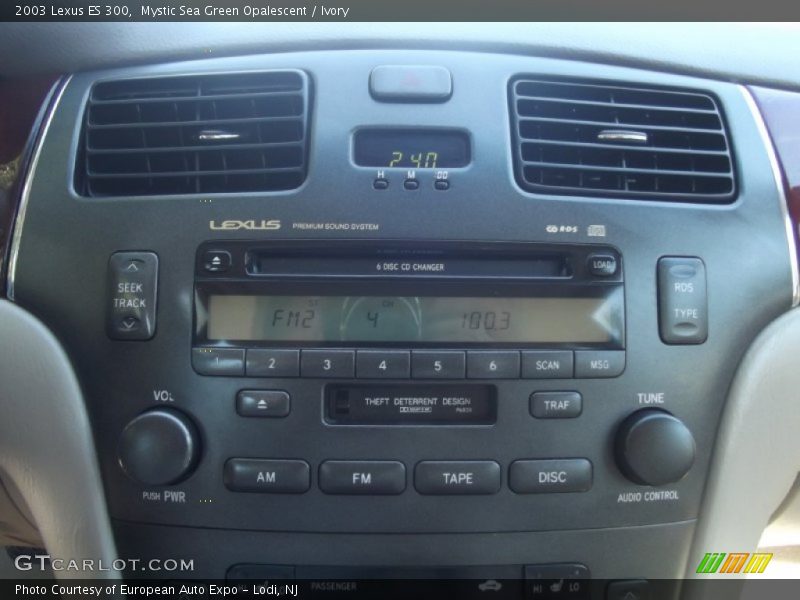 Mystic Sea Green Opalescent / Ivory 2003 Lexus ES 300
