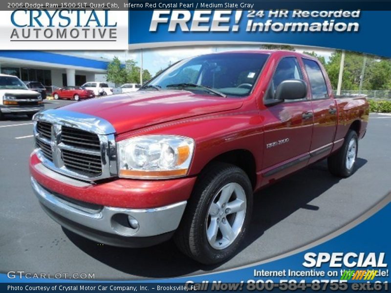 Inferno Red Crystal Pearl / Medium Slate Gray 2006 Dodge Ram 1500 SLT Quad Cab