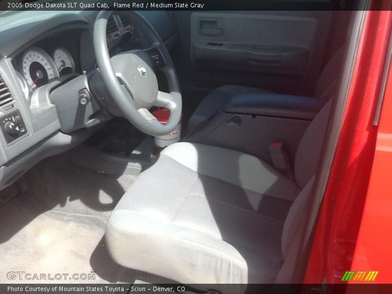 Flame Red / Medium Slate Gray 2005 Dodge Dakota SLT Quad Cab