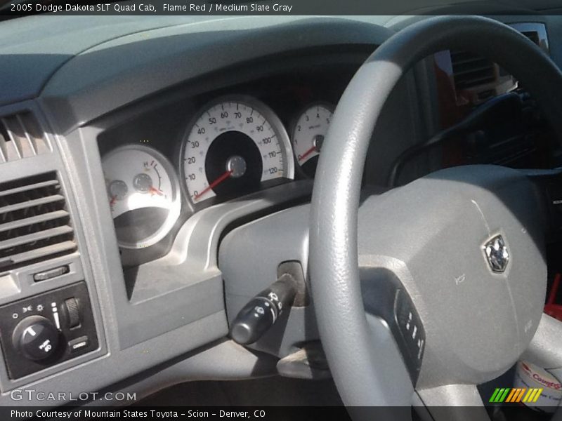 Flame Red / Medium Slate Gray 2005 Dodge Dakota SLT Quad Cab