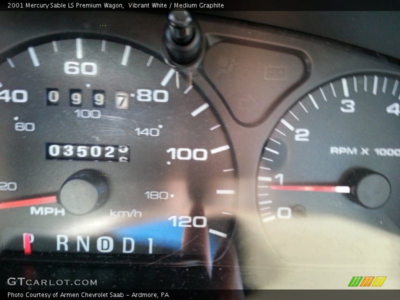 Vibrant White / Medium Graphite 2001 Mercury Sable LS Premium Wagon