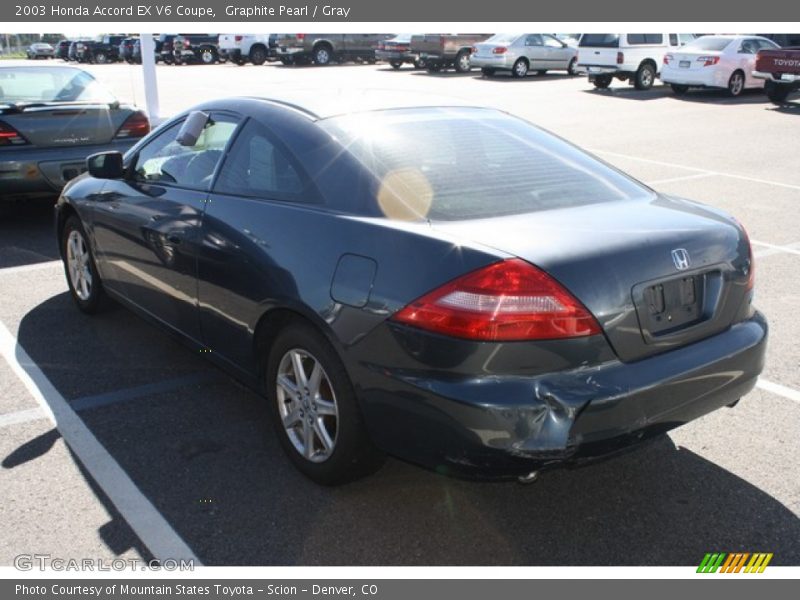 Graphite Pearl / Gray 2003 Honda Accord EX V6 Coupe