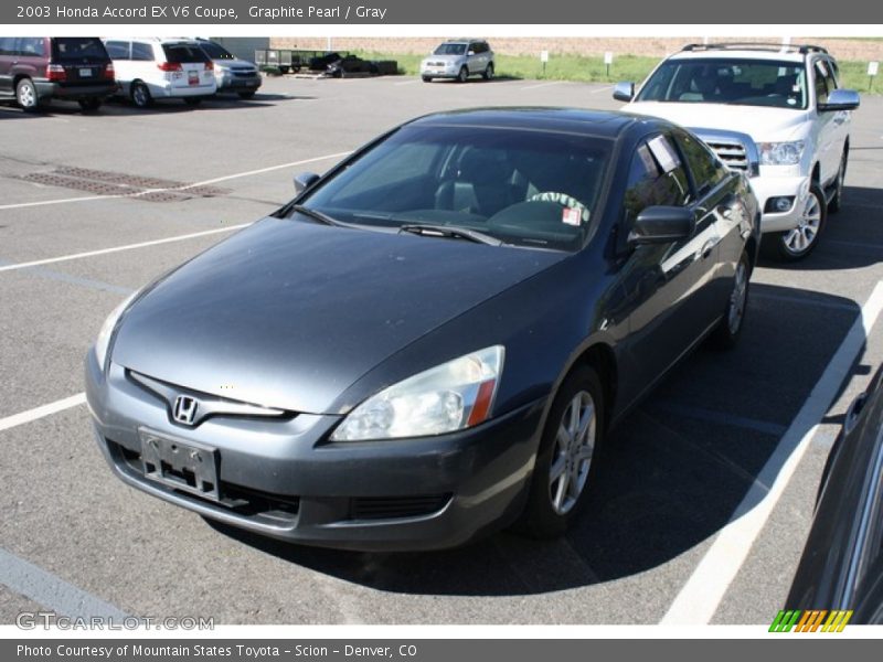 Graphite Pearl / Gray 2003 Honda Accord EX V6 Coupe