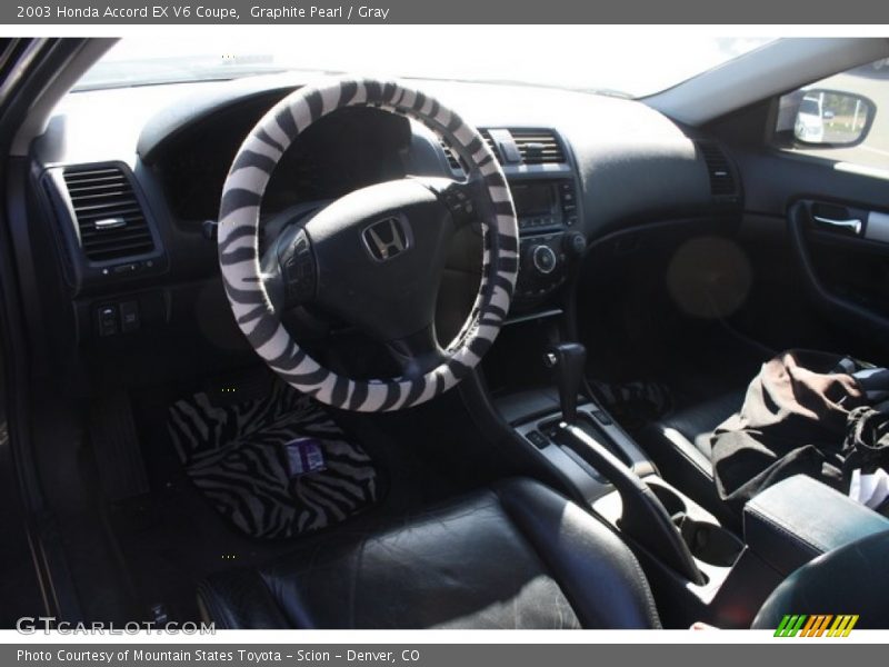 Graphite Pearl / Gray 2003 Honda Accord EX V6 Coupe